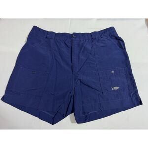 VINTAGE AFTCO CARGO SHORTS — Blue Fishing Utility Board Shorts Men's Size 40
